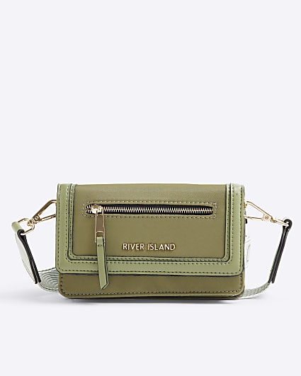 Green Zip Cross Body Purse