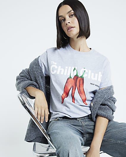 Grey Chilli Club graphic print t-shirt