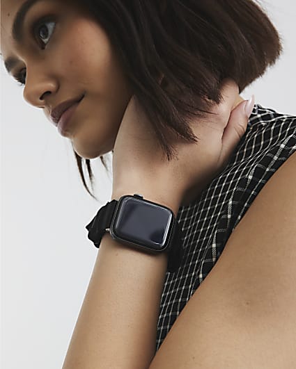 Black Scrunchie Digital Watch Strap