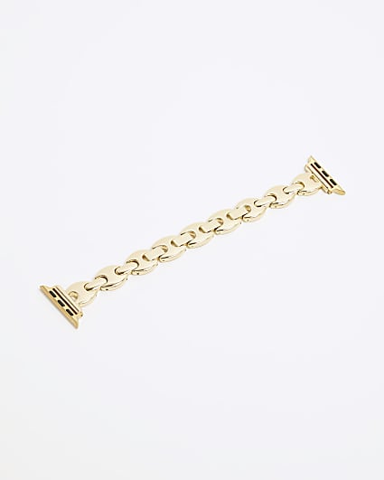 Gold Digital Metal Chain Watch Strap