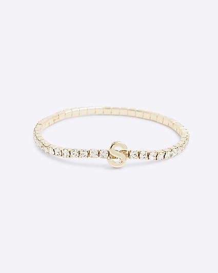 Gold Initial S Bracelet