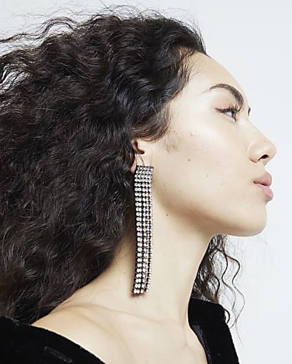 Black Cascade Earrings