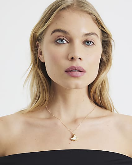 Gold Plated Heart Locket Necklace