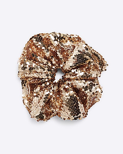 Cream Sequin Scrunchie