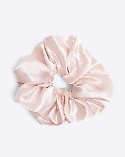 Pink Satin Oversized Scrunchie