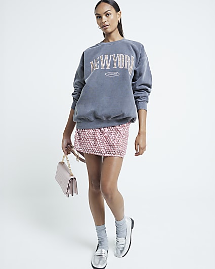 Grey New York Graphic Sweatshirt