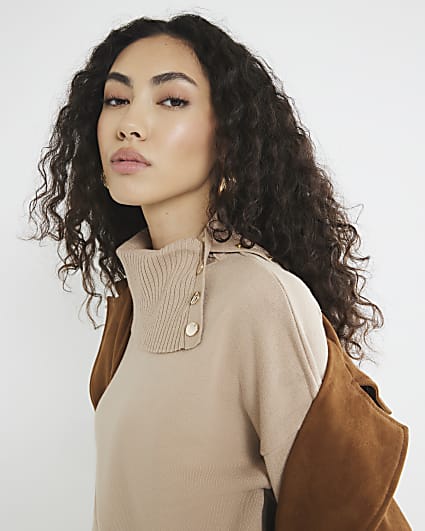 Brown Popper Lounge Jumper