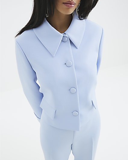 Petite Blue Structured Jacket