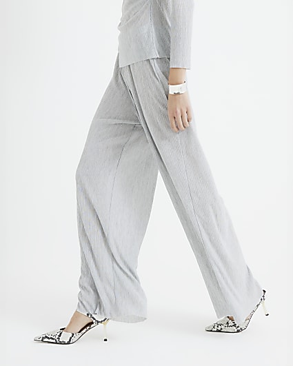 Grey Wide Leg Trousers