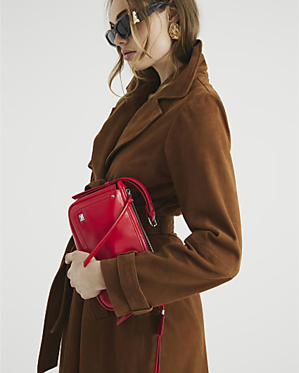 Red Side Straps Shoulder Bag