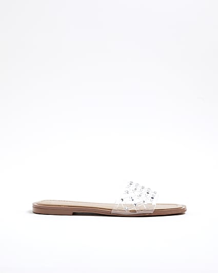 Clear Perspex Laser Cut Mule Sandals