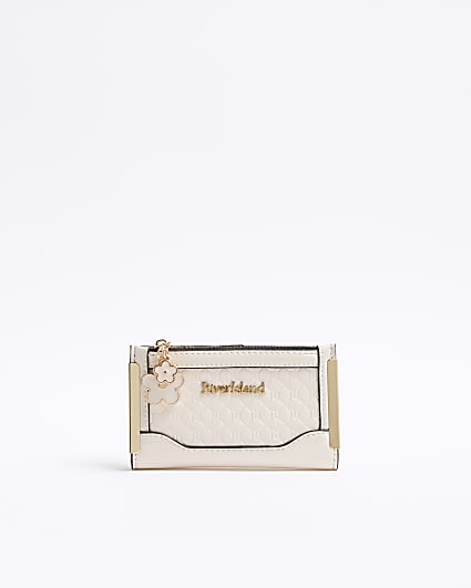 Cream Patent Monogram Mini Purse