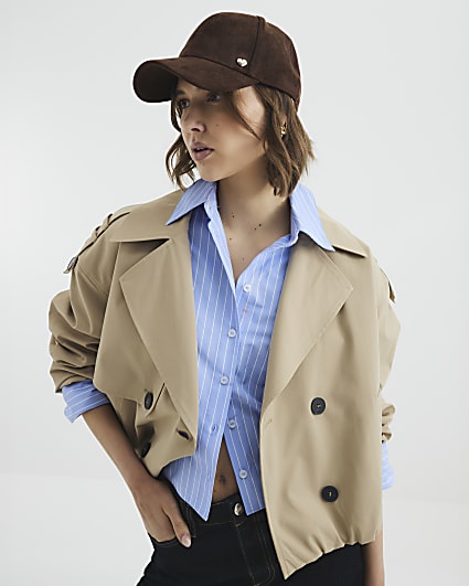 Brown Suedette Cap