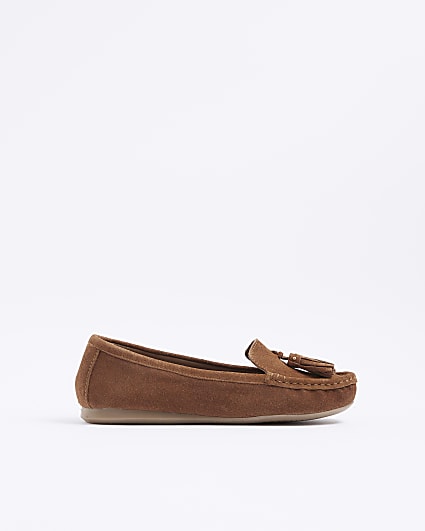 Brown Suede Loafers