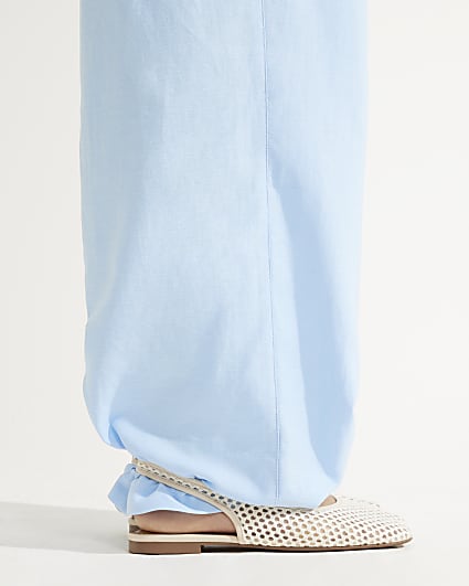 Cream Crochet Slingback Ballet Pumps