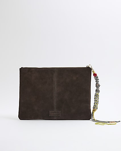 Premium Brown Suede Pouch