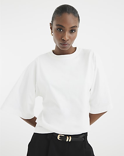 White Kimono Short Sleeve T-Shirt