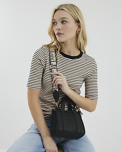 Black Mini Embossed Tote Bag