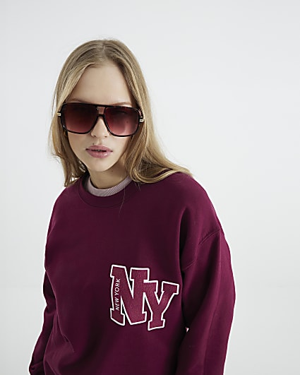 Red Long Sleeve NY Sweatshirt