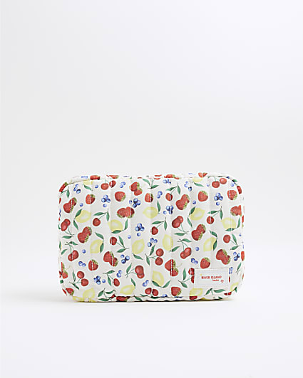 White Fruit Toiletry Bag