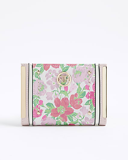 Pink Floral Foldout Purse