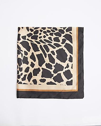 Brown Leopard Print Hair Scarf