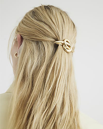 Gold Knot Hair Clip