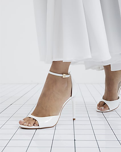 White Wide Fit Closed Back Heels