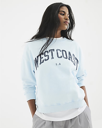 Blue Long Sleeve West Coast Sweatshirt