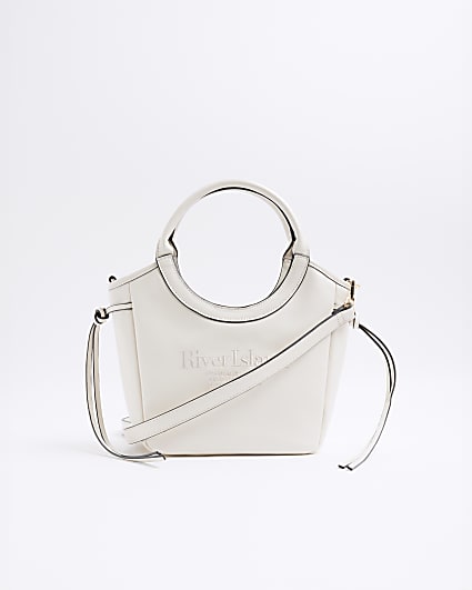 Cream Rounded Handle Tote Bag