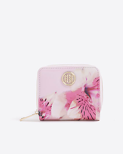 Pink Floral Patent Mini Purse