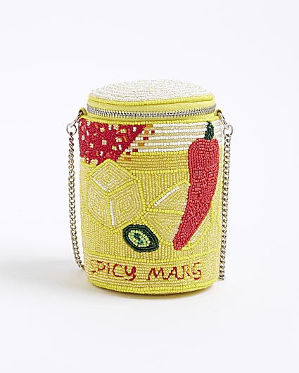 Yellow Spicy Marg Beaded Bag