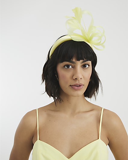 Yellow Fascinator Padded Headband