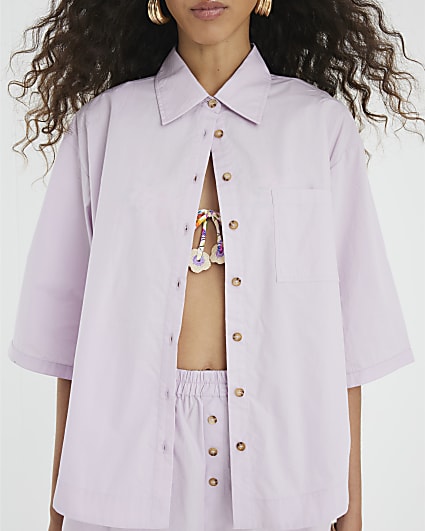 Purple Short Sleeve Shirt