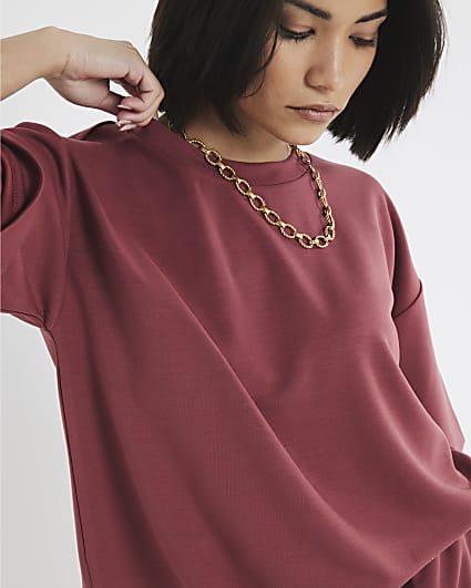 Petite Red Premium Short Sleeve Boxy T-shirt