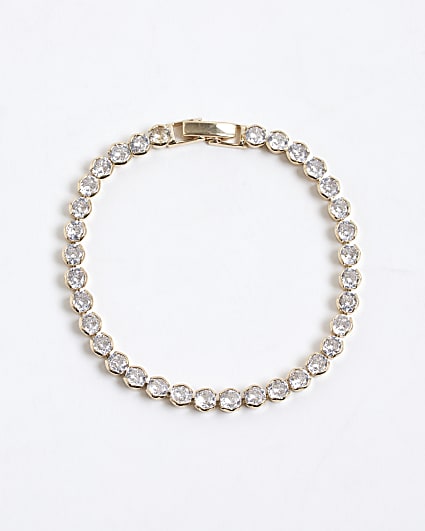 Gold Diamante Tennis Bracelet