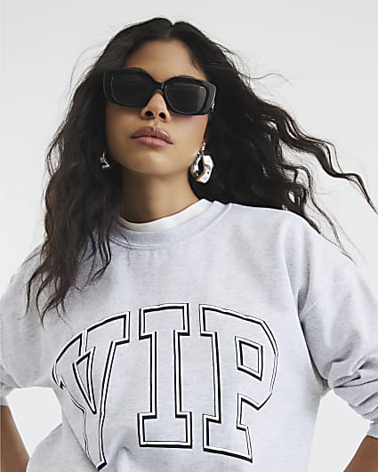 Grey VIP Print Sweatshirt