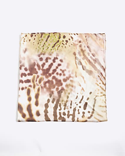 Brown Abstract Print Bandana