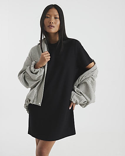 Petite Black Premium T-Shirt Mini Dress