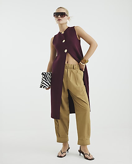 Red Longline Cardigan