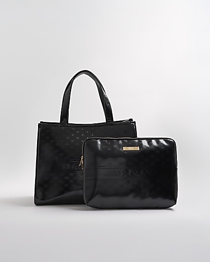 Black Shopper And Laptop Bag Bundle
