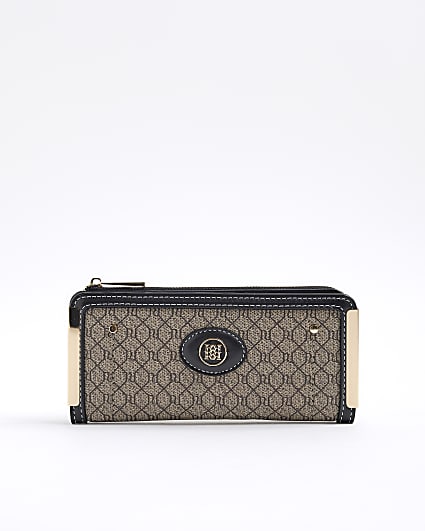 Black Monogram Foldout Purse
