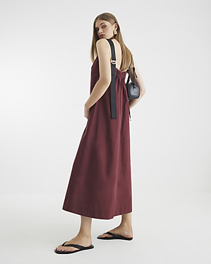 Purple Oversized Smock Maxi Dress