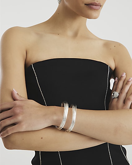Silver Wire Cuff Bracelet