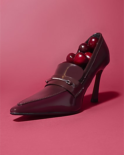 Red Heeled Pointed Loafers