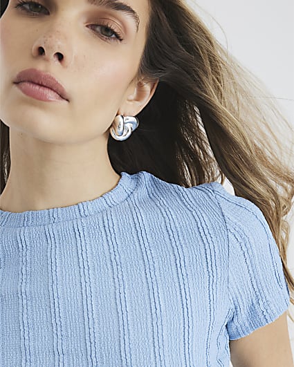 Silver Oversized Knot Stud Earrings