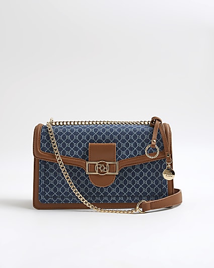 Blue Monogram Denim Shoulder Bag