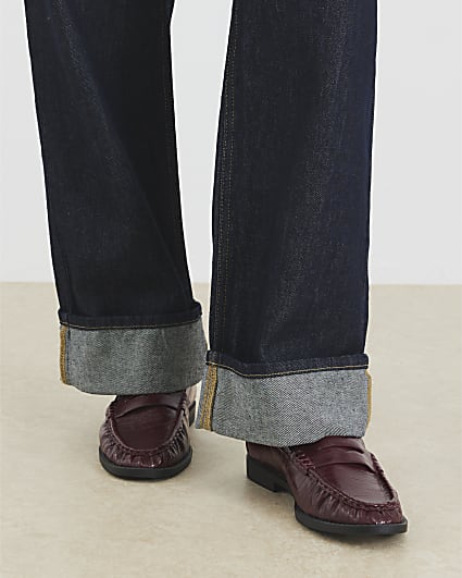 Red Ruched Loafers