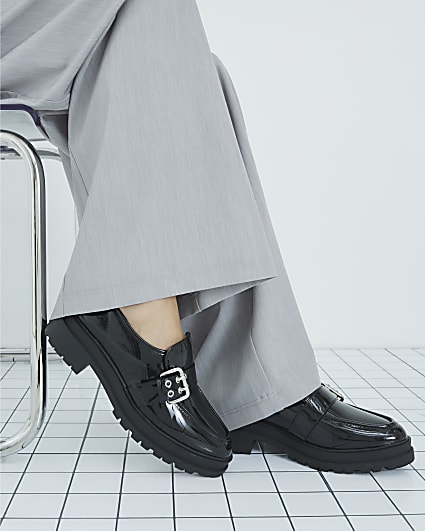 Black Buckled Loafers