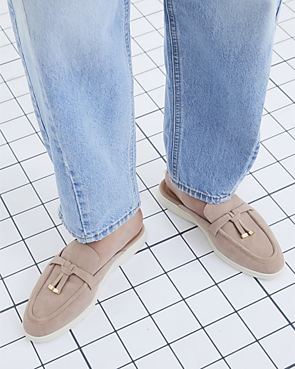 Pink Gum Sole Loafer Mules